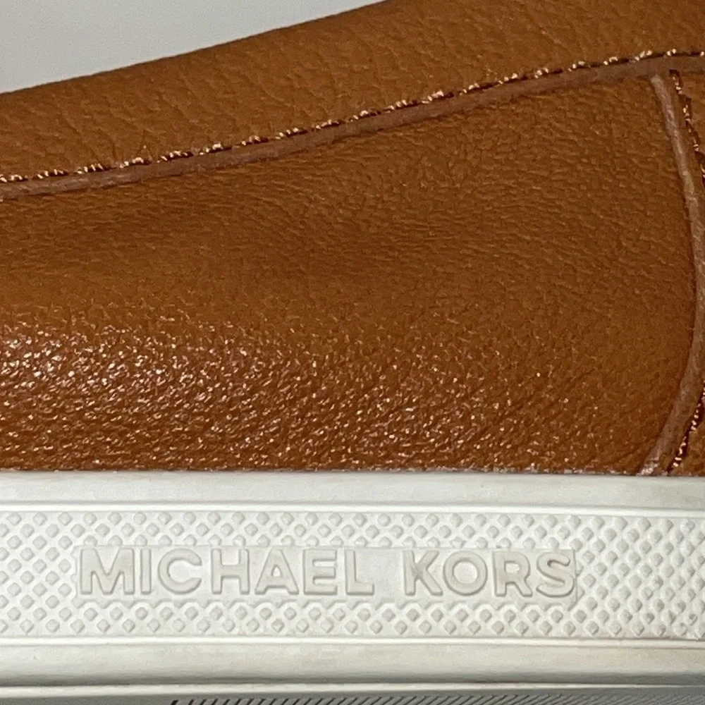 MICHAEL Michael Kors Callahan Camel Leather Tassel Moccasin Slip on Loafer‎ 8 M